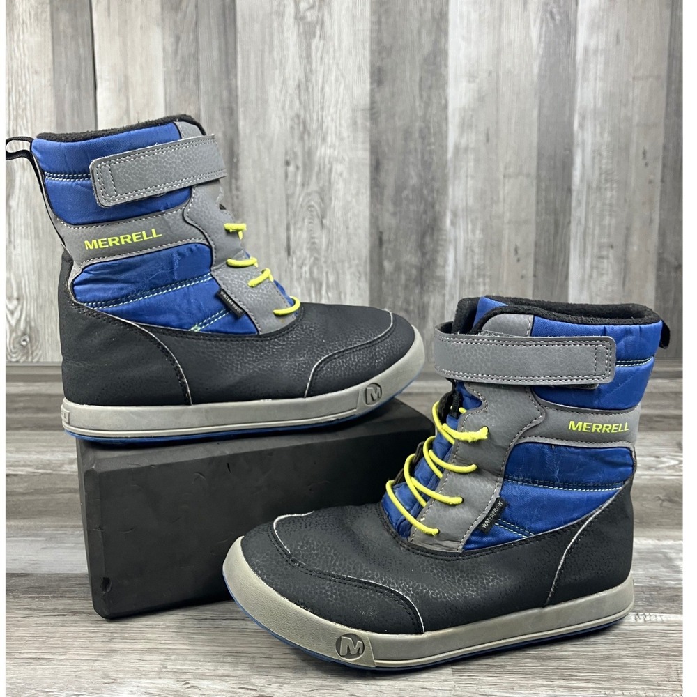 Merrell Snow Quest Lite 3.0 Waterproof Winter Boots Blue Black MK268087 Size 4M